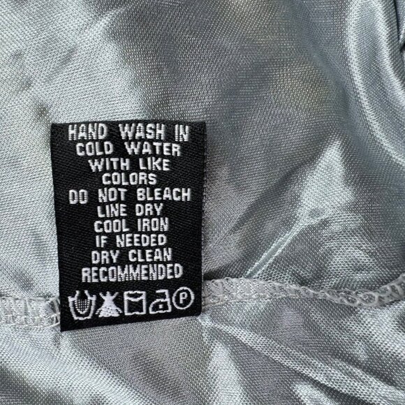 NWOT VERTIGO Sheer Knit Maxi Dress Sz.L Gray Yellow Belted Beach Summer Mesh - Picture 11 of 12